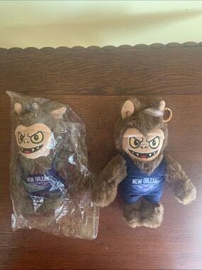 New Orleans Mascot Plush Keychain Pair - Brown Furry Monsters